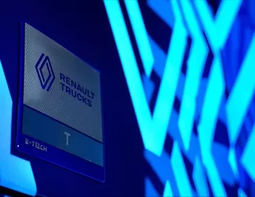 La peinture Lumilor du Renault Trucks E-Tech T Diamond Echo 100 % électrique
